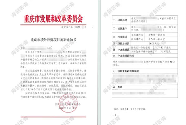 重庆境外投资备案重庆客